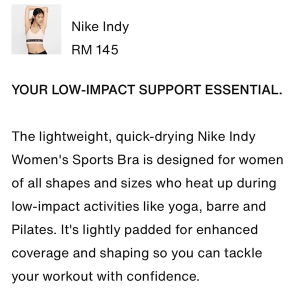 Nike ➰ ladies pink Indy sports bra L - Picture 3 of 14